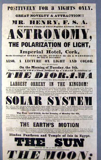 Astronomy Poster mid 1800s