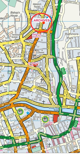Location map of Archives