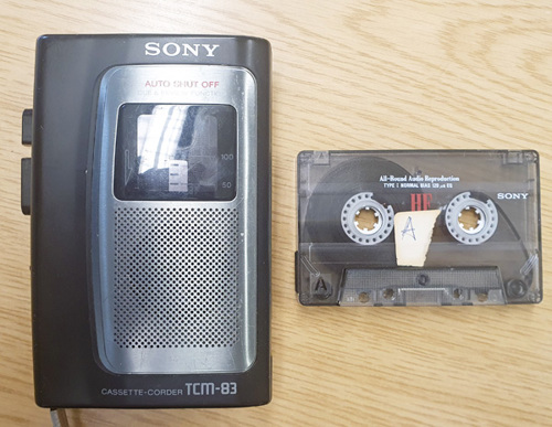 Image of Old Cassette Recorder and Tape
