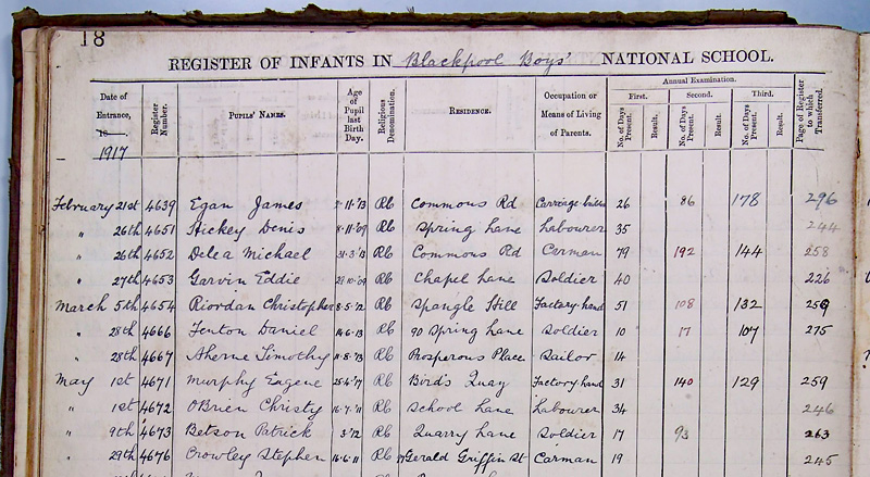 Blackpool National School Register 1917 Blackpool National School Register 1917