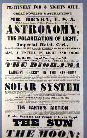 Astronomy Poster mid 1800s Astronomy Poster mid 1800s